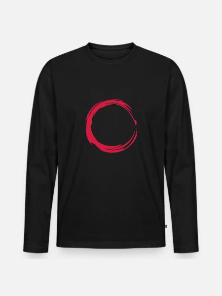 Circle design symbol - Men's Premium Organic Long Sleeve Shirt - black