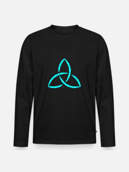 Celtic Symbol Triquetra Endless Gift - Men's Premium Organic Long Sleeve Shirt - black