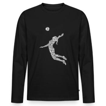 Volleyball Girls Volleyball Player - Men's Premium Organic Long Sleeve Shirt - black - Front - Nico (187cm)