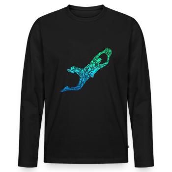Gardien de but de football Gardien de but - T-shirt manches longues Premium bio Homme - noir - Devant - Nico (187cm)
