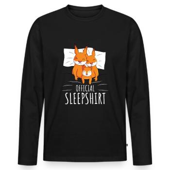 Eichhörnchen Familie Schlafshirt - Männer Premium Bio Langarmshirt - Schwarz - Vorne - Nico (187cm)