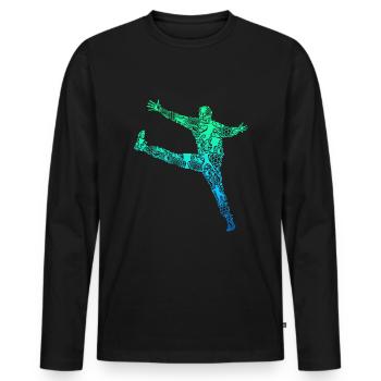 Handball Goalkeeper Handball Children Boys - Men's Premium Organic Long Sleeve Shirt - black - Front - Nico (187cm)