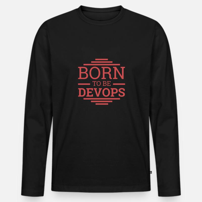 "DevOps Born | Softwareentwicklung" Männer Premium Bio Langarmshirt