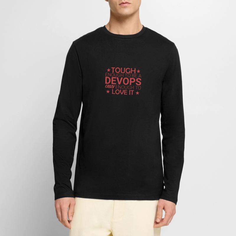 "DevOps Crazy | Softwareentwicklung" Männer Premium Bio Langarmshirt