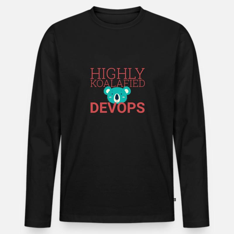 "DevOps Koalafied | Software Development" Men's Premium Organic Long Sleeve Shirt