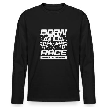 Motorsport Racing Racing Racing Driver Gift - Men's Premium Organic Long Sleeve Shirt - black - Front - Nico (187cm)