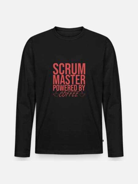 "Scrum Master Coffee | " Scrum Master"" - Men's Premium Organic Long Sleeve Shirt - black