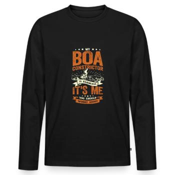 Deity Snake King Serpent King Boa Gift - Men's Premium Organic Long Sleeve Shirt - black - Front - Nico (187cm)