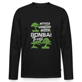 Bonsai Baum Pflanze Hobby Gärtner Geschenk - Männer Premium Bio Langarmshirt - Schwarz - Vorne - Nico (187cm)