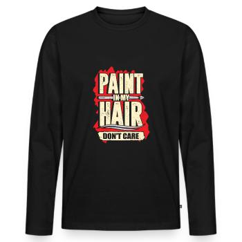 Professeurs d’arts visuels Dessin Artiste Cadeau - T-shirt manches longues Premium bio Homme - noir - Devant - Nico (187cm)