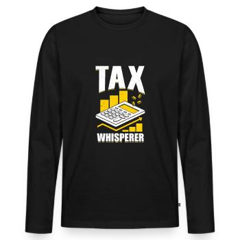Steuerberater Steuerfachangestellter Geschenk - Männer Premium Bio Langarmshirt - Schwarz - Vorne - Nico (187cm)