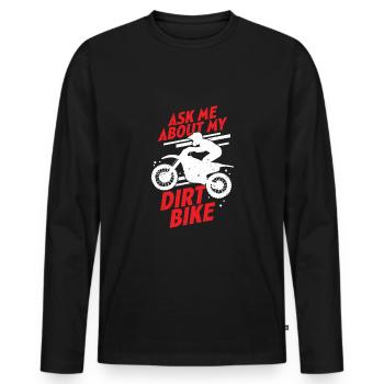 Motocross Dirt Bike Racing Motocrosser Cadeau - T-shirt manches longues Premium bio Homme - noir - Devant - Nico (187cm)