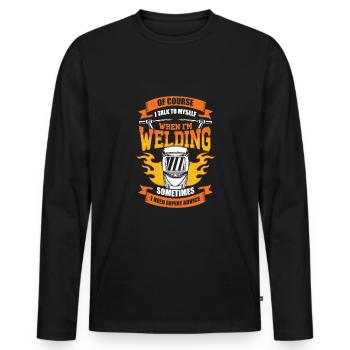 Profession de soudeur Travail De soudeur Cadeau - T-shirt manches longues Premium bio Homme - noir - Devant - Nico (187cm)