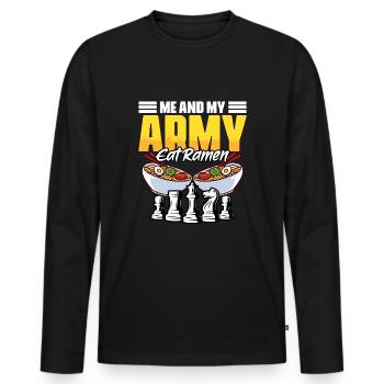 Funny board game sports humor for a - Men's Premium Organic Long Sleeve Shirt - black - Front - Nico (187cm)