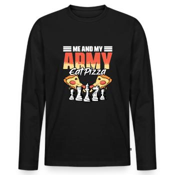 Funny board game sports humor for a - Men's Premium Organic Long Sleeve Shirt - black - Front - Nico (187cm)