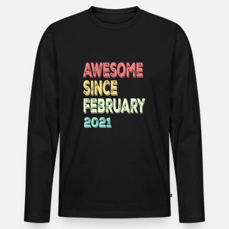 Awesome seit März 2021 - Männer Premium Bio Langarmshirt - Schwarz