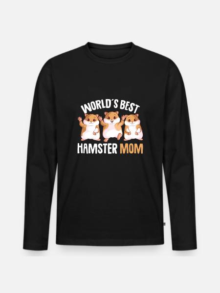 Hamster Mama - Men's Premium Organic Long Sleeve Shirt - black