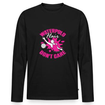 Water Polo Sports Water Polo Gift - Men's Premium Organic Long Sleeve Shirt - black - Front - Nico (187cm)