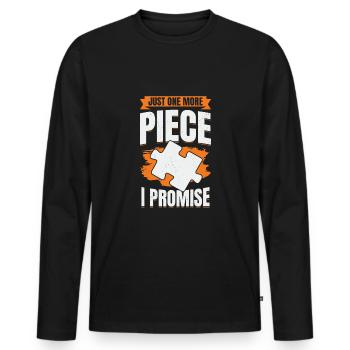 Juste une pièce de plus que je promets à Puzzle Lover Gift - T-shirt manches longues Premium bio Homme - noir - Devant - Nico (187cm)