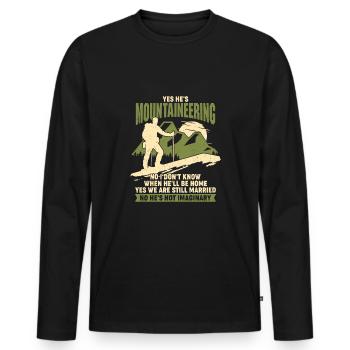 Mountaineering Mountaineer Wife Couple Gift - Männer Premium Bio Langarmshirt - Schwarz - Vorne - Nico (187cm)