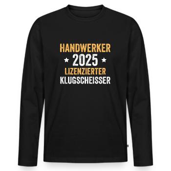 Craftsman 2025 Licencié smartass - T-shirt manches longues Premium bio Homme - noir - Devant - Nico (187cm)