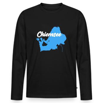 Lake - Men's Premium Organic Long Sleeve Shirt - black - Front - Nico (187cm)