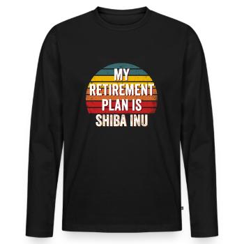 Shiba Inu Token - Shiba inu, Shiba inu krypto - Männer Premium Bio Langarmshirt - Schwarz - Vorne - Nico (187cm)