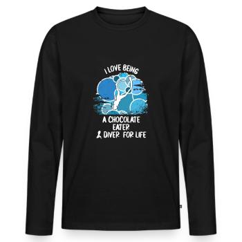 Divers Scuba Diving Scuba Diving Scuba Diving - Men's Premium Organic Long Sleeve Shirt - black - Front - Nico (187cm)