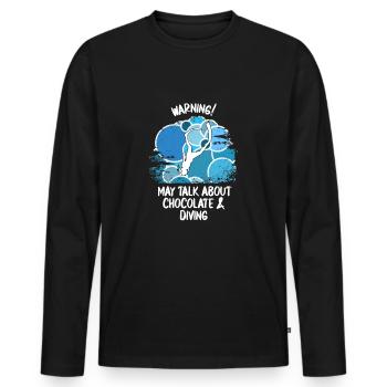 Divers Scuba Diving Scuba Diving Scuba Diving - Men's Premium Organic Long Sleeve Shirt - black - Front - Nico (187cm)