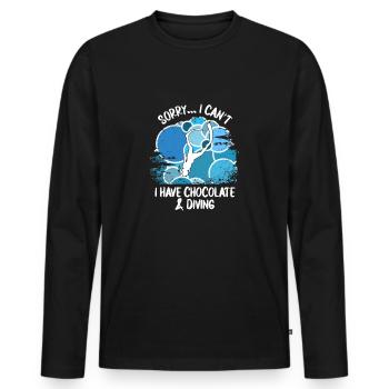 Divers Scuba Diving Scuba Diving Scuba Diving - Men's Premium Organic Long Sleeve Shirt - black - Front - Nico (187cm)