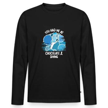 Divers Scuba Diving Scuba Diving Scuba Diving - Men's Premium Organic Long Sleeve Shirt - black - Front - Nico (187cm)