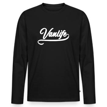 Van life - T-shirt manches longues Premium bio Homme - noir - Devant - Nico (187cm)