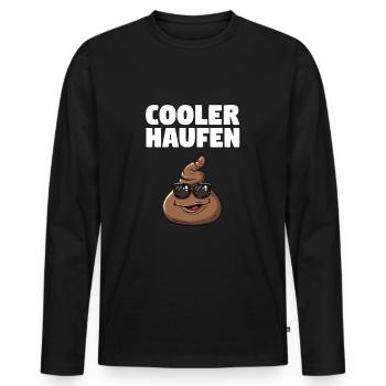 Cool Pile - Design amusant - T-shirt manches longues Premium bio Homme - noir - Devant - Nico (187cm)