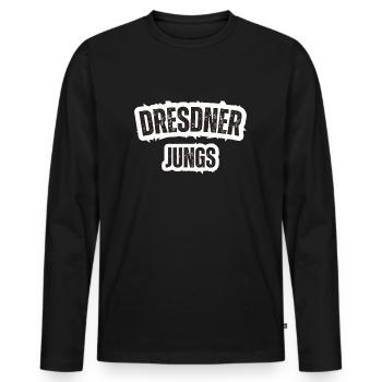 Dresden Boys - Men's Premium Organic Long Sleeve Shirt - black - Front - Nico (187cm)