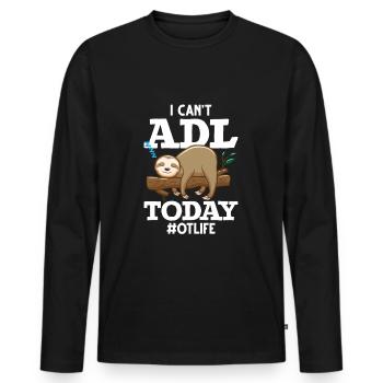 Occupational therapist ADL occupational therapy - Men's Premium Organic Long Sleeve Shirt - black - Front - Nico (187cm)