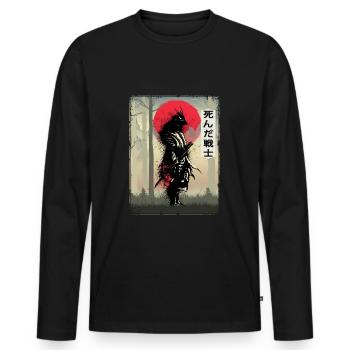 Samouraï samouraïs morts guerriers sabreurs - T-shirt manches longues Premium bio Homme - noir - Devant - Nico (187cm)