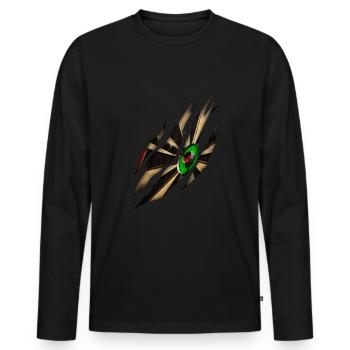 Fléchettes joueurs Fléchettes jeu de fléchettes - T-shirt manches longues Premium bio Homme - noir - Devant - Nico (187cm)