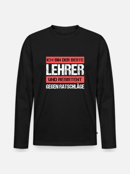 Enseignant résistant - T-shirt manches longues Premium bio Homme - noir