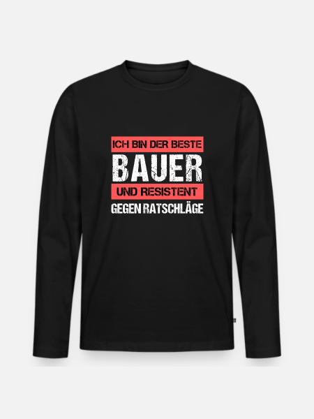 Resistant Farmer - Men's Premium Organic Long Sleeve Shirt - black