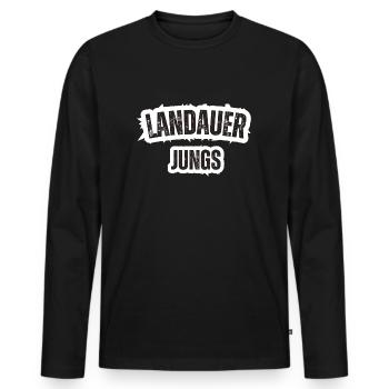 Landauer Boys Palatinate - Men's Premium Organic Long Sleeve Shirt - black - Front - Nico (187cm)