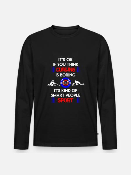 Curling curling - T-shirt manches longues Premium bio Homme - noir
