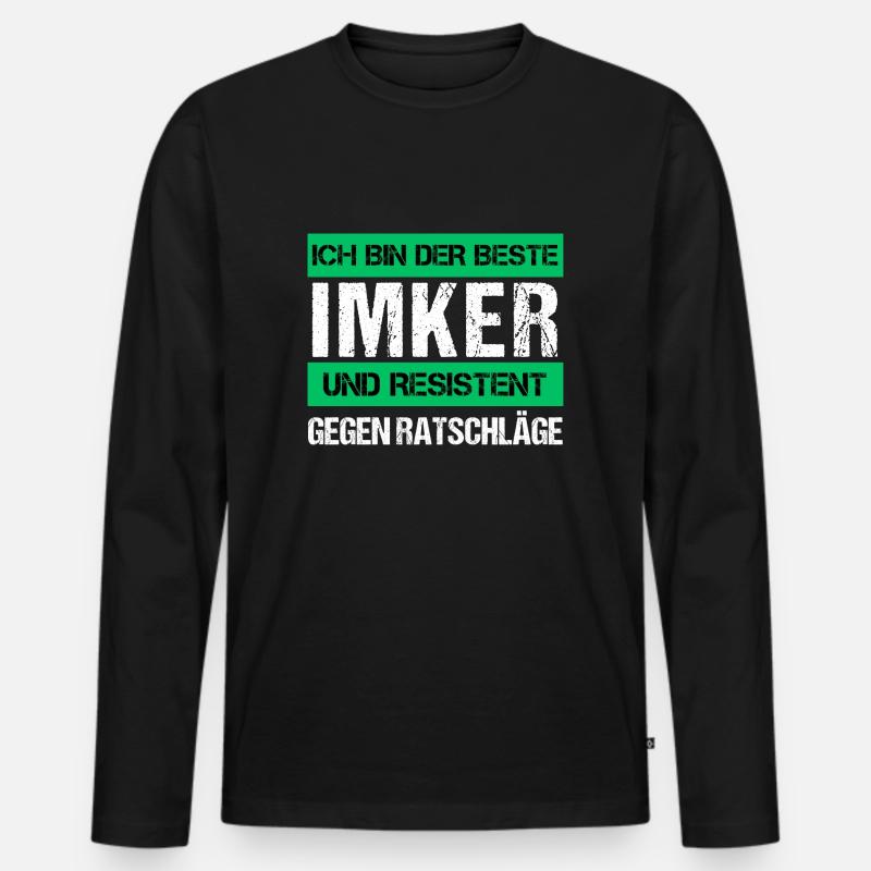 Resistenter Imker - Männer Premium Bio Langarmshirt - Schwarz