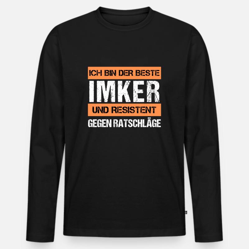 Resistenter Imker - Männer Premium Bio Langarmshirt - Schwarz