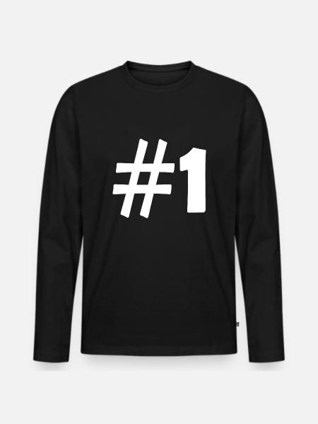 #1 - Men's Premium Organic Long Sleeve Shirt - black