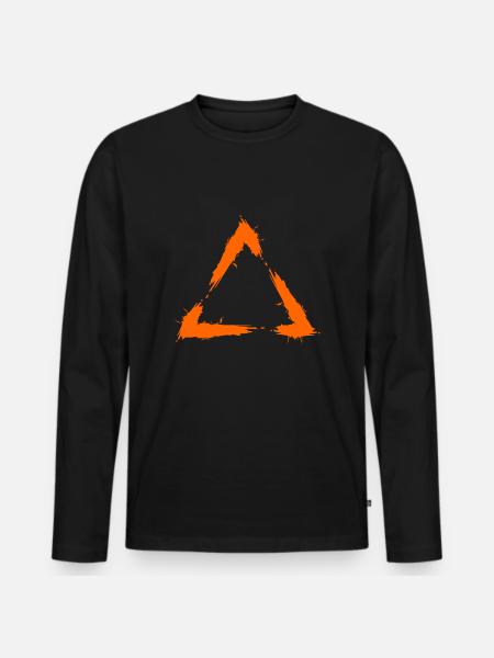 Triangle geometry icon - Men's Premium Organic Long Sleeve Shirt - black