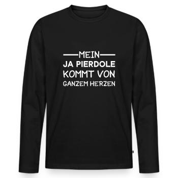 Ja Pierdole Kommt Von Herzen Kurwa Polska Geschenk - Männer Premium Bio Langarmshirt - Schwarz - Vorne - Nico (187cm)