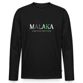 Malaka Griechenland Ouzo Griechisches Geschenk Kos - Männer Premium Bio Langarmshirt - Schwarz - Vorne - Nico (187cm)