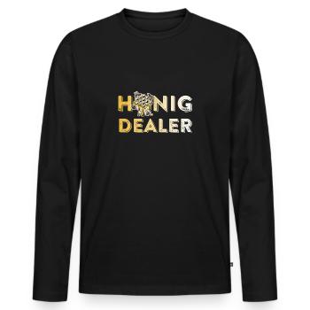 Honig Dealer Honigbiene Bienen Honig Imkerei Imker - Männer Premium Bio Langarmshirt - Schwarz - Vorne - Nico (187cm)