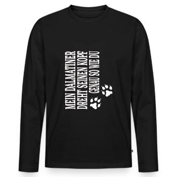 Dalmatiner Hundeliebhaber Hundebesitzer Hundeliebe - Männer Premium Bio Langarmshirt - Schwarz - Vorne - Nico (187cm)