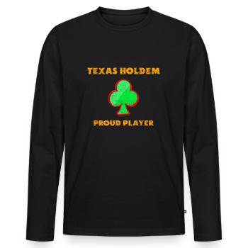 Texas Holdem Poker - Funny Poker, Texas Holdem - Männer Premium Bio Langarmshirt - Schwarz - Vorne - Nico (187cm)